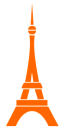Eiffel Tower Orange